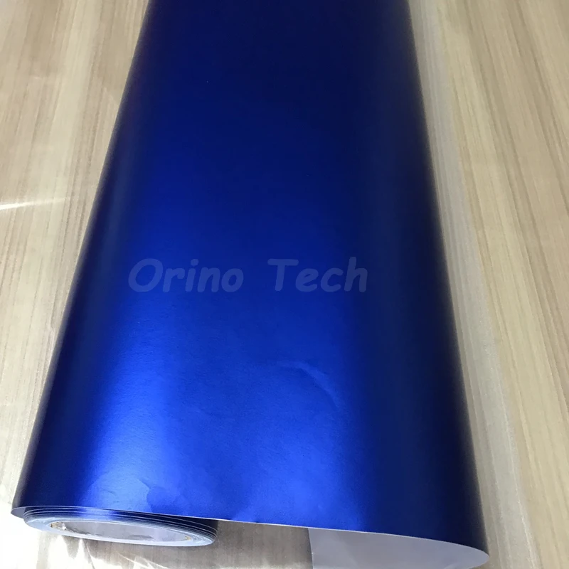 Blue Matte Metallic Chrome Vinyl Film Wrap-4
