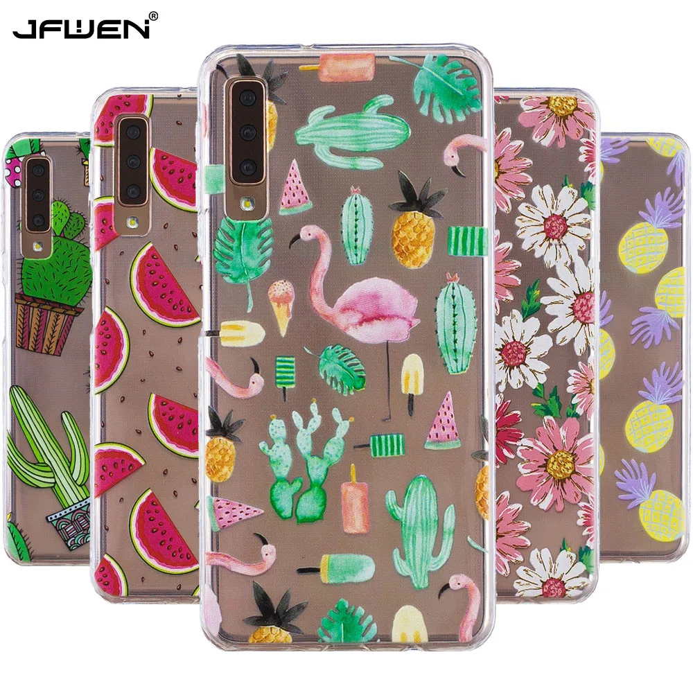 

JFWEN Transparent Silicone Case For Samsung Galaxy A7 2018 Case Soft TPU Back Shell For Samsung Galaxy A7 2018 A750 Case Cover