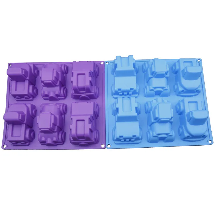 6Cavity Silicone Creative car Car Mold Cake Mold Cake Tools Baking