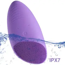 Electric Sonic Silicone Facial Cleansing Brush Gentle Exfoliation for All Skin Types Waterproof Skin Cleaner Vibration Massager Electric Sonic Silicone Facial Cleansing Brush Gentle Exfoliation for All Skin Types Waterproof Skin Cleaner Vibration Massager