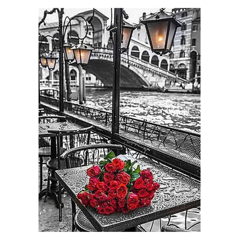 

Pictures By Numbers Diamond Embroidery Crafts DIY Retro Streetscape Diamond Painting Cross Stitch
