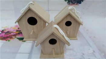 

Outdoor Solid wood bird cage breeding nest parrot house indoor and out door gardening home decor bird house