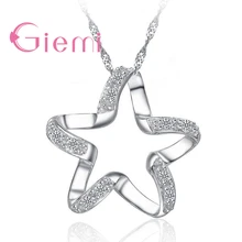 Elegant 925 Sterling Silver Square Crystal Pendant Necklace Chain for Women Wedding Jewelry Fashion Engagement Accessories