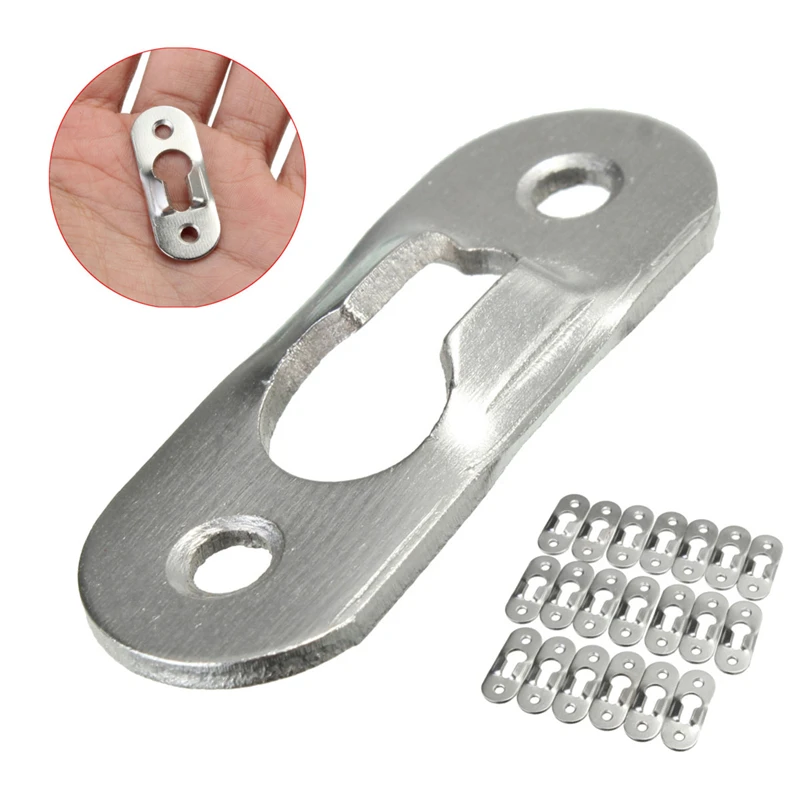 Picture Hangers 20pcs/Set 44mmX16mm Metal Keyhole Hanger Fasteners For Picture Photo Frame Furnniture Cabinet Accessory