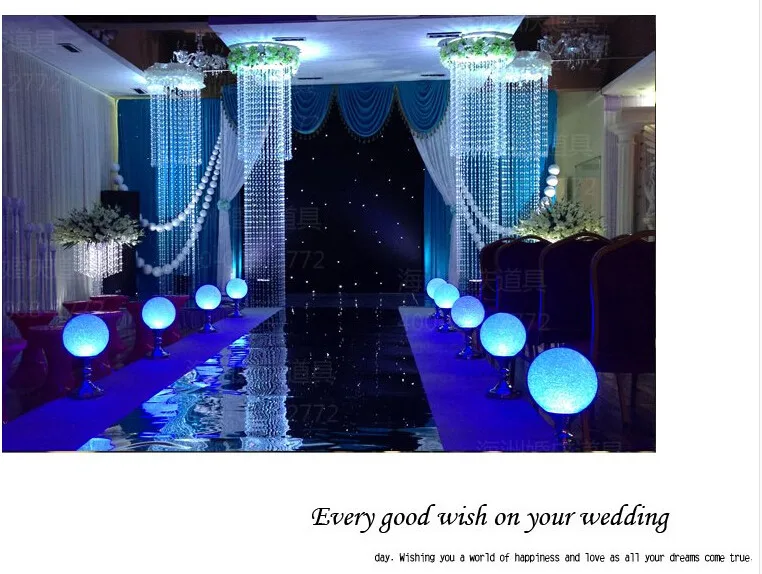 Clearance Hot sale  wedding decoration The ceiling decoration crystal lamp stage background decorate crystal road guide 4pcs/lot 9