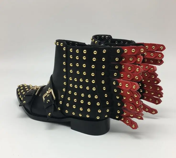 Mode Größe Picture Straps as Frauen Bolzen Frühjahr As Leder Spitze Ritter Picture Zehen Stiefel Stiefeletten Sexy Fringe 2018 Neue Zurück Damen 42 HnqaxxE