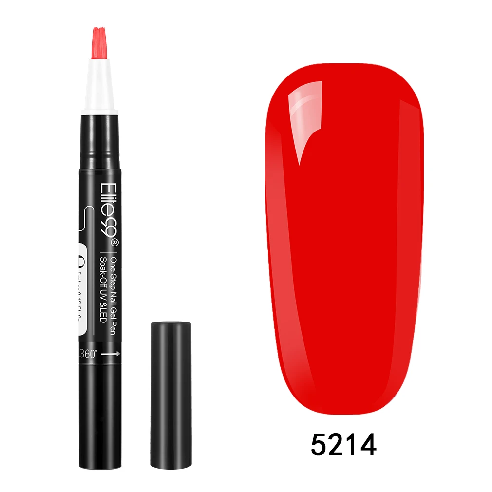 Elite99, 5 мл, ручка для дизайна ногтей, чистый цвет, Гель-лак, карандаш, впитываемый, один шаг, гелевая ручка для ногтей, простая в использовании, УФ-лак для ногтей