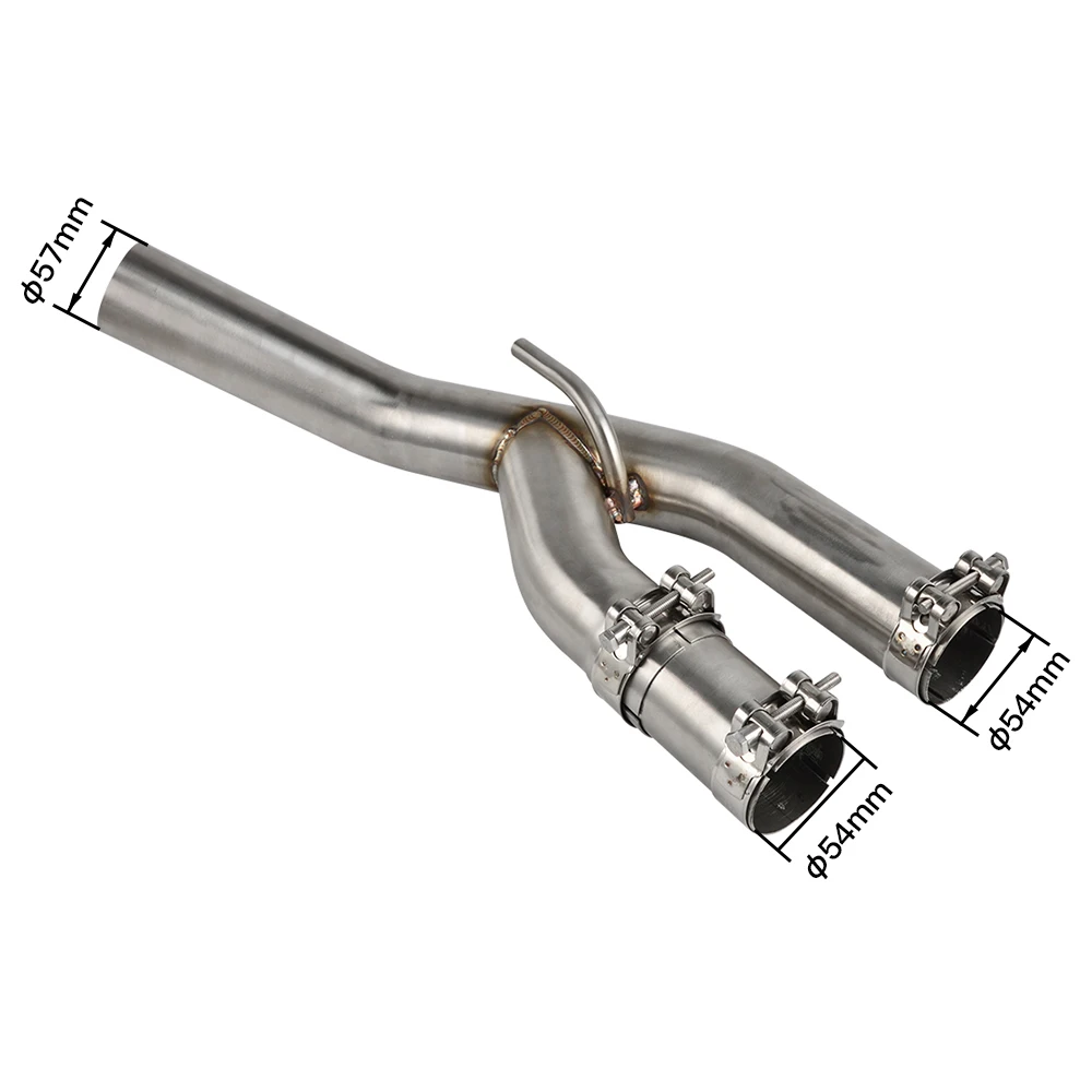 US $92.79 Motorcycle Stainless Steel Mid Pipe Decat Tubo Eliminator Race Exhaust For BMW S1000RR S 1000 RR 2015 2016