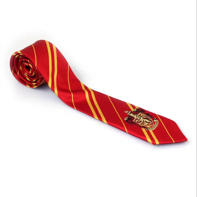 Gryffindor галстук для взрослого матовые полосатые галстуки Поттер Школьный Галстук с вышивкой галстуков