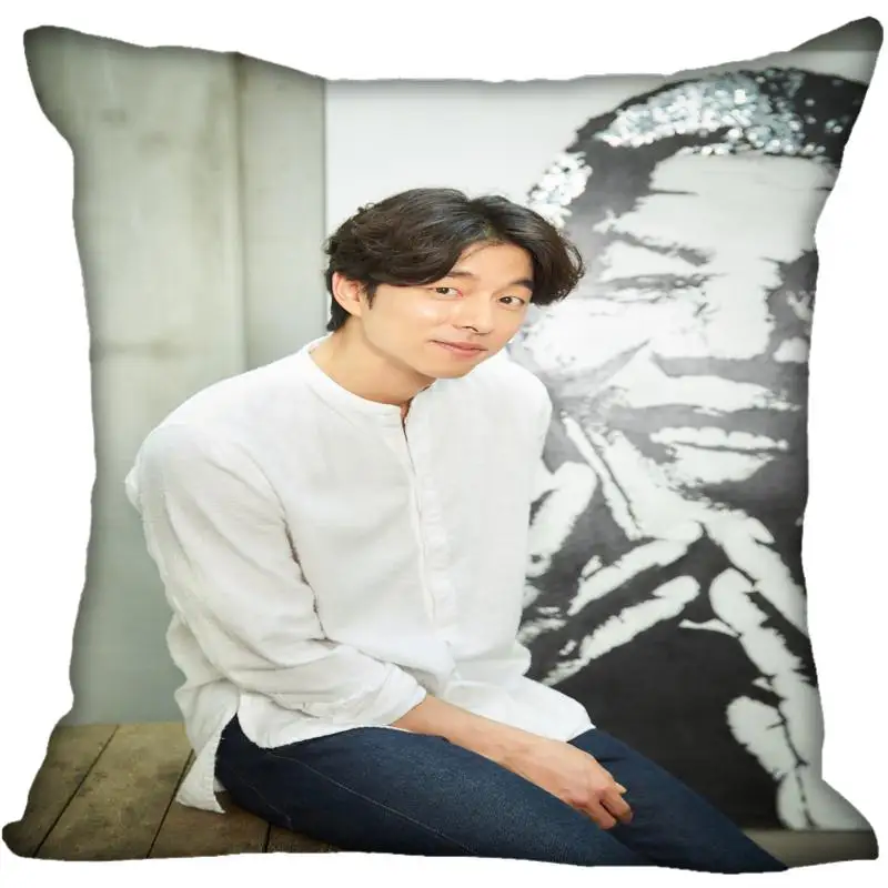 Новинка наволочки на заказ Gong Yoo с принтом квадратная шелковая наволочка