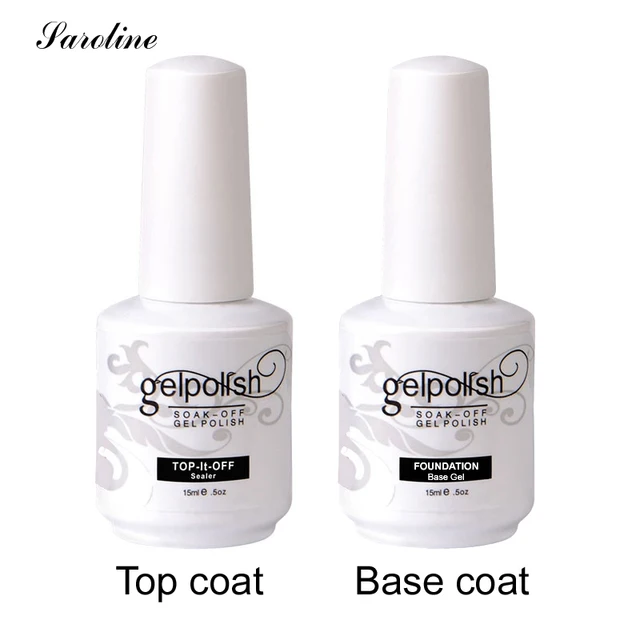 15ML Top Base Coat Nail Primer UV LED Soak Off Gel Varnish Long Lasting