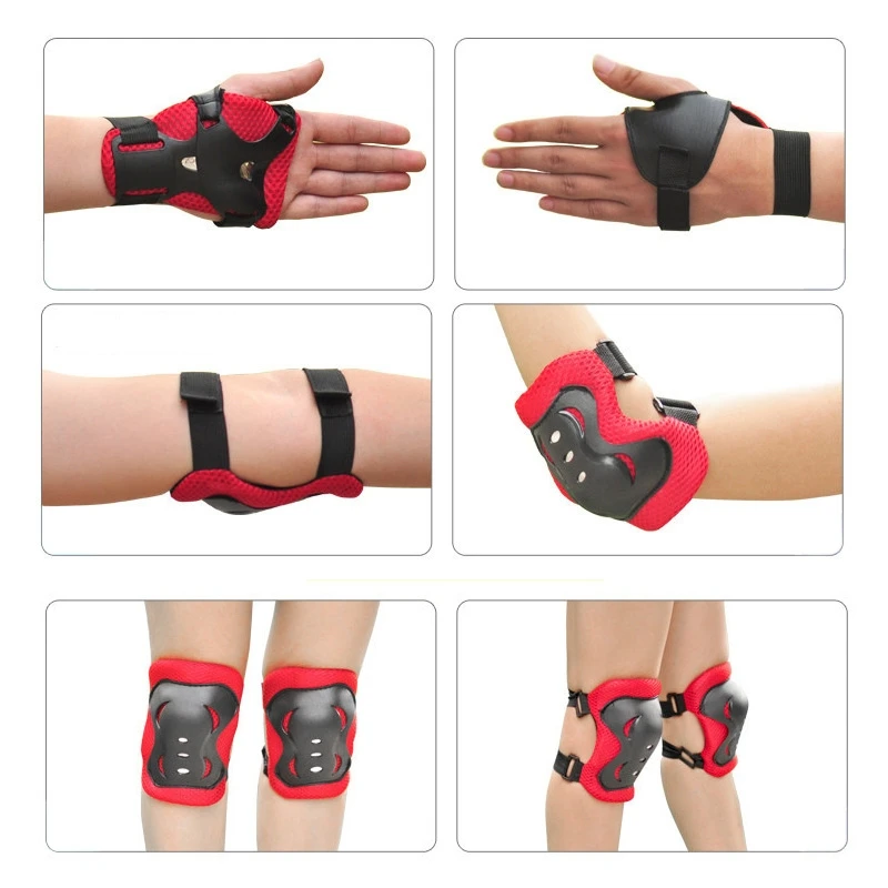 6pcs/set Children Skating bike Protective Gear Sets Knee Elbow pads Bicycle Skateboard Ice Skating Roller Wrist Knee Protector