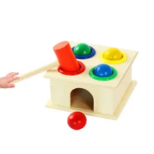 Детские многоцветные деревянные ударные Мячи игрушки хомяк игра стук игрушка развитие образования обучающие игрушки