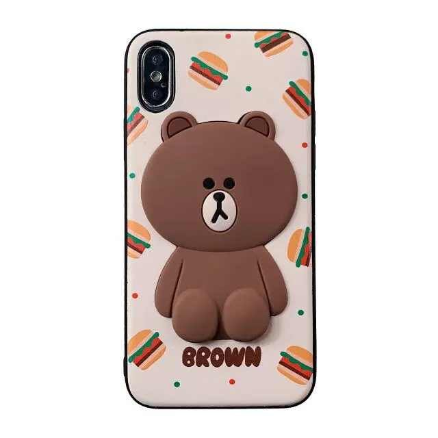 

For iPhone 6 6s 7 8 Plus X XS XR Xs Max 3D Cute Cartoon Animal Soft Silicone Case Cell Phone Back Cover Shell Skin Price: US $4.