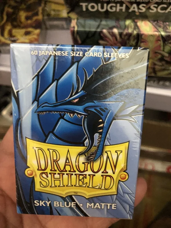 60 шт 62x89 мм Цветные матовые рукава для Карт Yugioh Denmark Dragon Shield, защитные рукава для карт мини размера VG BS PP, крышка - Цвет: skyblue