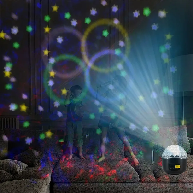 Led Garland Light Remote Control Crystal Magic Ball 10W 6 LED Stage Light Party Disco DJ Club KTV Luces De Navidad 35DC313