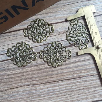 

Free ship!! 30mm x 37mm antique bronze filigree stamping Spacer base for jewelry making