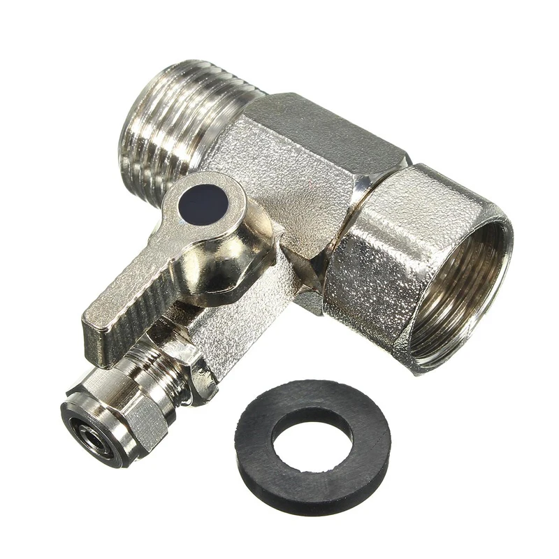 

RO Feed Water Adapter Tee Valve 1/2'' to 1/4'' Tee Valve Adapter Faucet Water Filter Tap Connector for Home Water Purifier