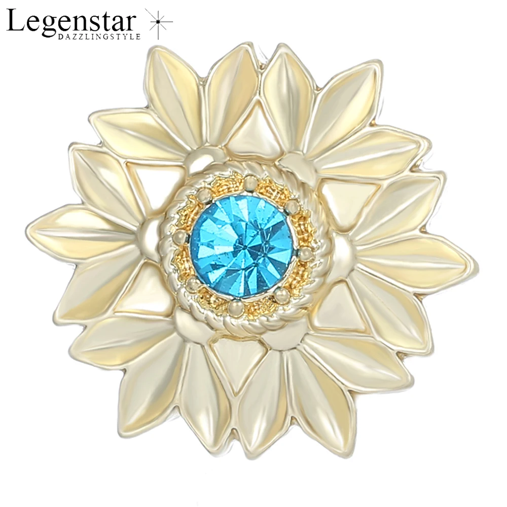 

Legenstar 10Pcs Flower Pattern Snap Buttons Gold Color Buttons Accessories For Women DIY Handmade Bracelets Necklaces Jewelry