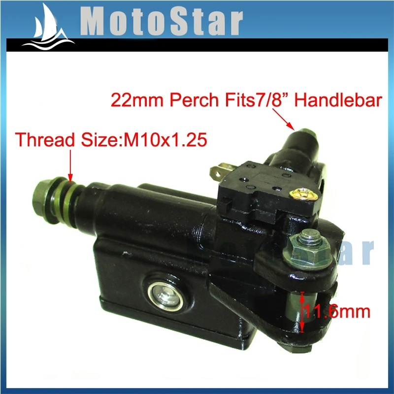 M10x1.25mm Front Right Brake Master Cylinder For Pit Dirt Motor Bike ATV Quad