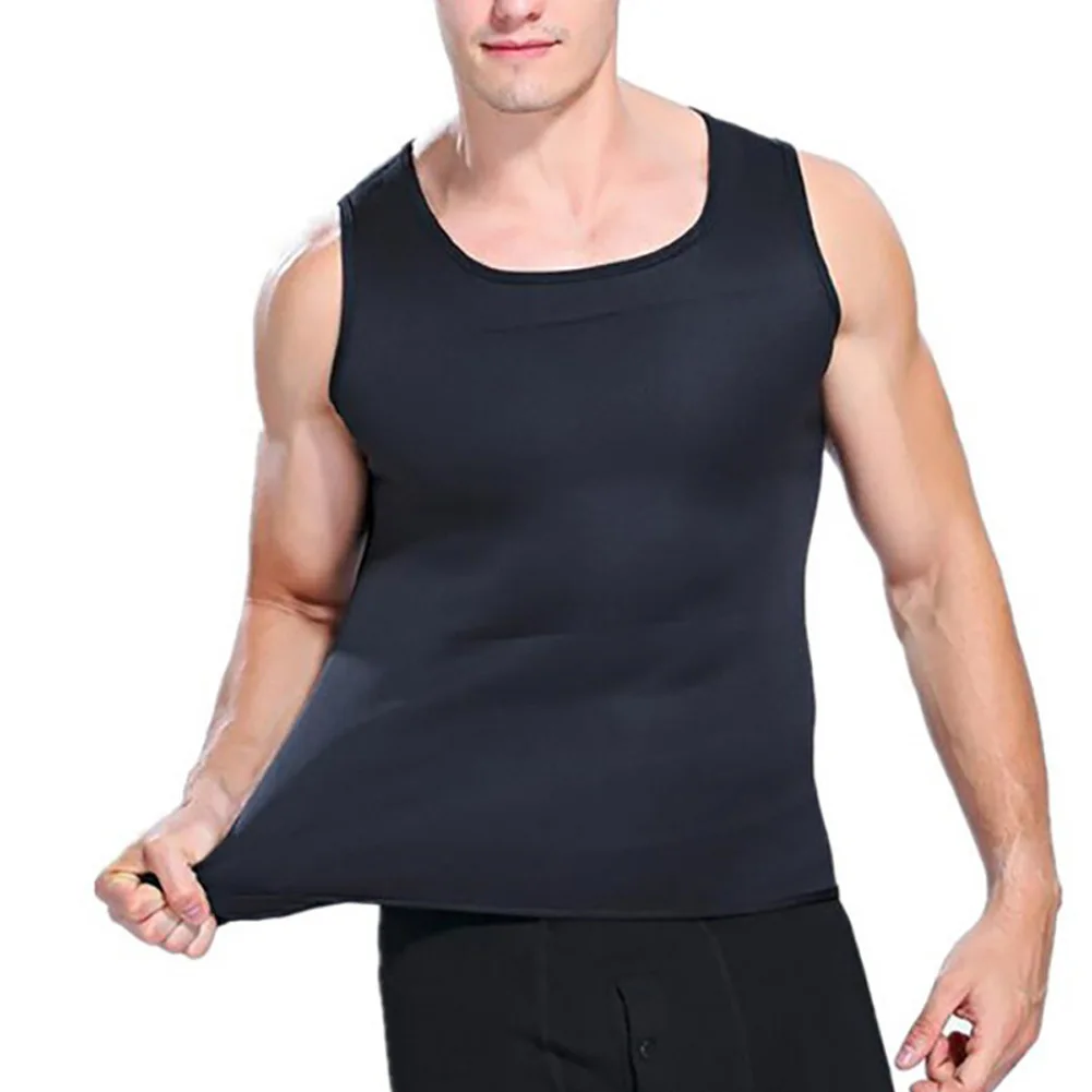 Черный Newly Men Sports Vest Slim Fit Sleeveless Skinny Fitness Exercise Workout Casual Tops DO99 - Цвет: Черный