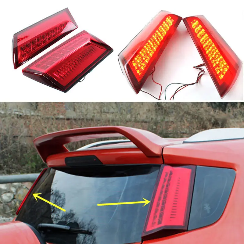 For Ford EcoSport 2013 2016 2pcs LED Rear light Tail lights brake super