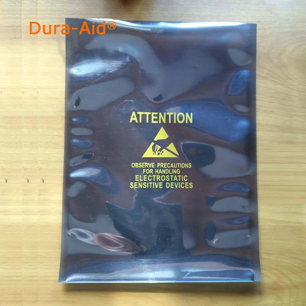

500pcs/Lot Flat Open Top ESD Anti-static Electronic Product Packing Bags Printed Attention Logo Various Size Anti Static Bag