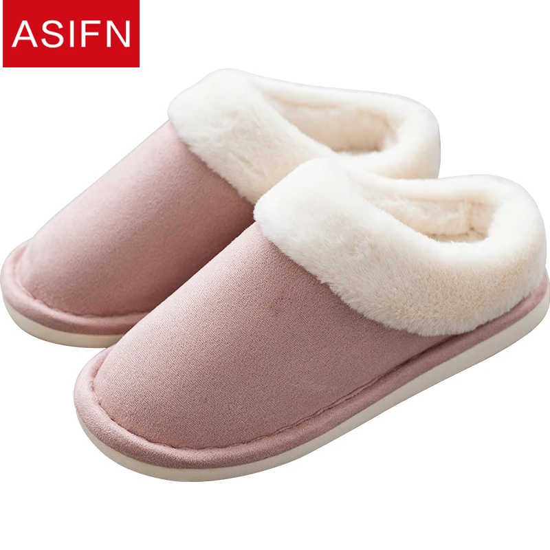 

ASIFN Women Indoor Slippers Men Shoes Ladies Modis Winter Home Warm Couple Slipper Female Shoes 2018 Woman Sapato Feminino