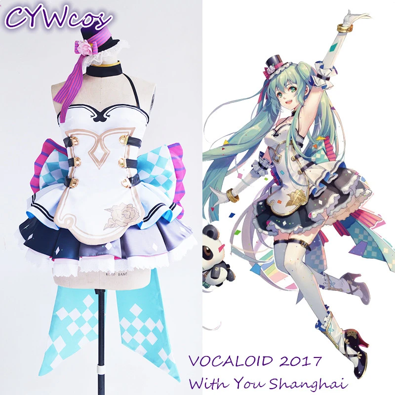 Горячее предложение! Распродажа! VOCALOID V Girl With You шанхай концертный плакат хацунэ мику женский костюм для косплея платье анимэ косплей костюмы для танцев