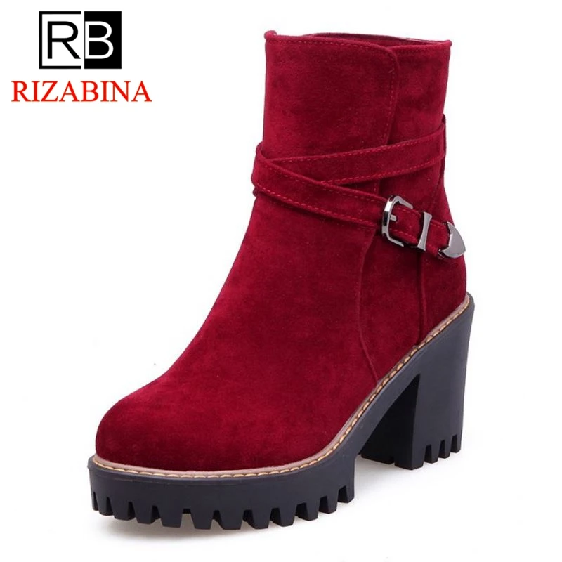 RizaBina 4 Color Size 33 43 font b Women b font High Heel Boots Round Toe