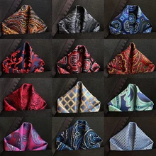 Роскошные 25*25 см Мужские Винтажные Цветочные Пейсли Шелковый платок Карманный квадратный модный мужской носовой платок для свадебной вечеринки полотенце для сундуков