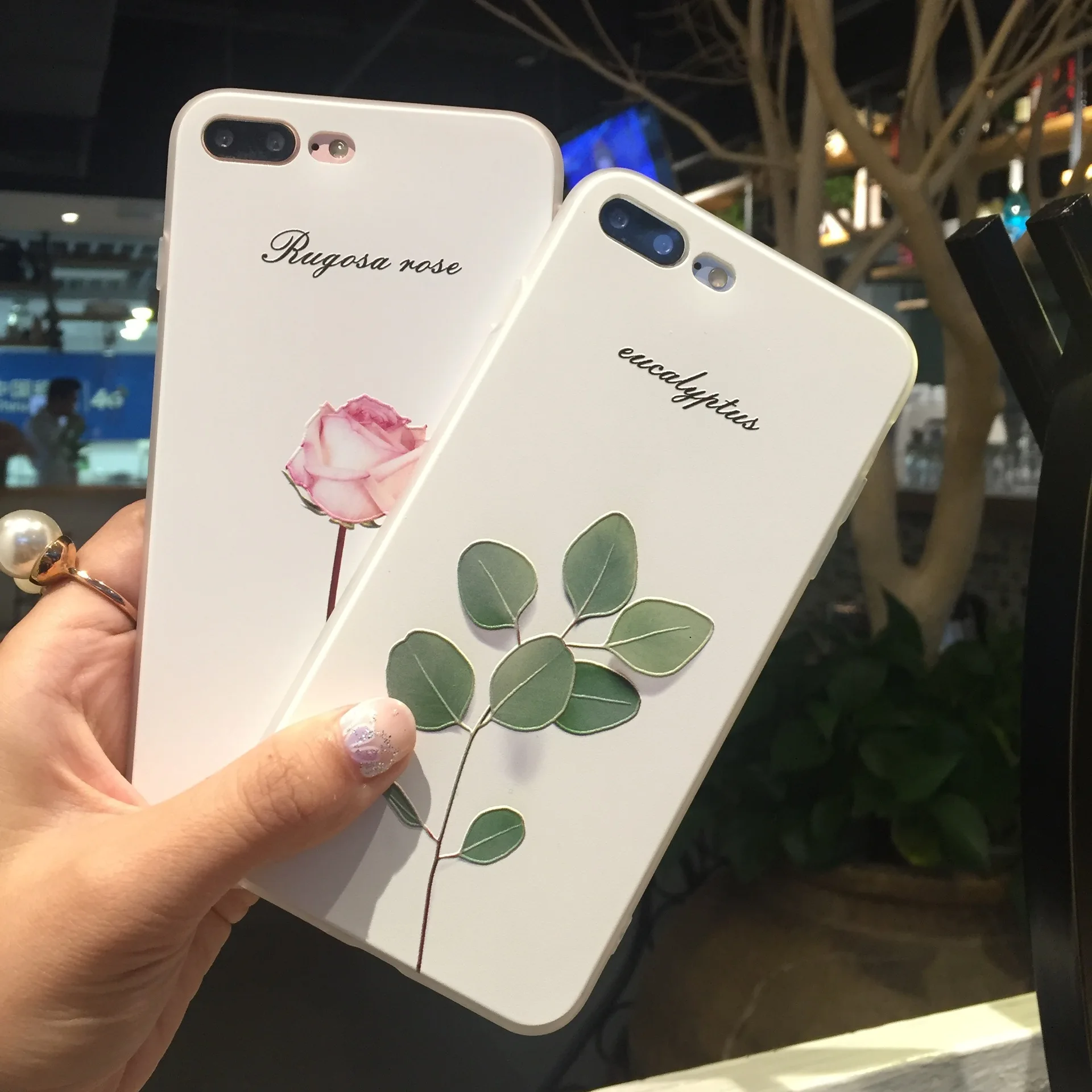 Противоударный чехол для мобильного телефона iPhone X 8 7 6 6s Plus Plant 3D рельефный ТПУ