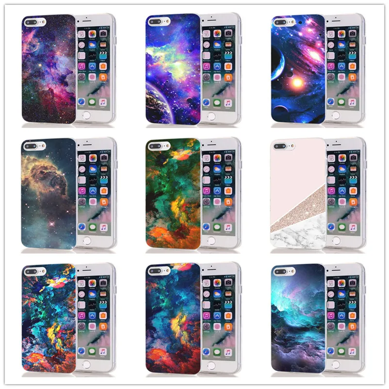 Силиконовый чехол для iPhone X XS XR Space Star Planet мягкая задняя крышка из ТПУ 6 7 8 plus Max