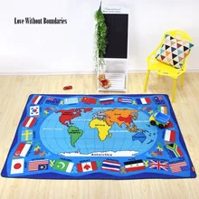 Мир ковер с картой мультяшных игрушек, высокое качество SGS Аутентификация высокое качество детский ковер, Интерактивная игрушка ковер