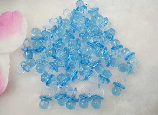 

Small Blue Acrylic Baby Pacifier Baby Shower Favors - 500 Pieces