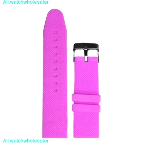22mm Charm Violet Silicone Jelly Rubber Ladies Watch Band Straps WB1062I22JB