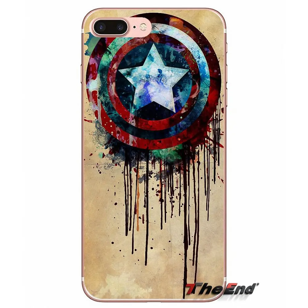 Чехол для телефона Super Hero Captain America Shield Sony Xperia M2 M4 M5 E3 T3 XA Aqua Z Z1 Z2 Z3 Z5 compact LG G4 G5 G3 G2