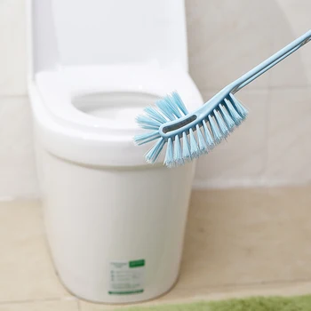

Plastic Long Handle Double-sided Thickening Toilet Brush Hard Hair Washroom Cleaning Tools