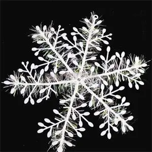 3 шт 11 см Рождественское украшение белые снежинки пластиковое Рождественское дерево снежинки окно рождественские украшения для дома новинка