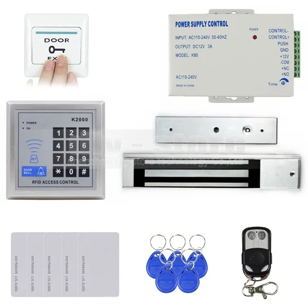 DIYSECUR полный 125 кГц Rfid Card Reader двери доступа Управление безопасности Системы комплект+ 280 кг Электрический магнитный замок K2000