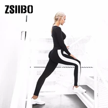 ZSIIBO теплые леггинсы повседневные Черные и белые модные спортивные Леггинсы для фитнеса тонкие женские леггинсы с высокой талией Мода