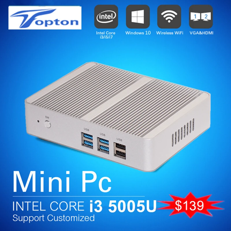 Lowest Price Intel CPU Barebone Mini PC Windows 10 Core i3 5005U Fanless PC Win 7/8/10 Max 2.6GHz Speed with HDMI Gigabit Lan Lowest Price Intel CPU Barebone Mini PC Windows 10 Core i3 5005U Fanless PC Win 7/8/10 Max 2.6GHz Speed with HDMI Gigabit Lan