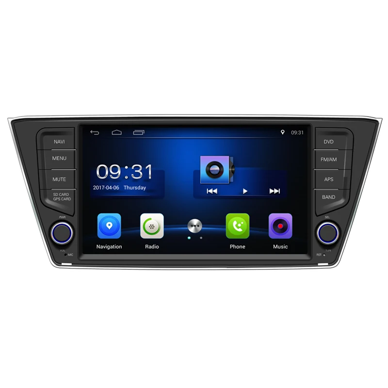 

8 inch Quad core Car radio for SKODA FABIA 2015 Android 8.1 car DVD player with WiFi BT Steering wheel 1G RAM
