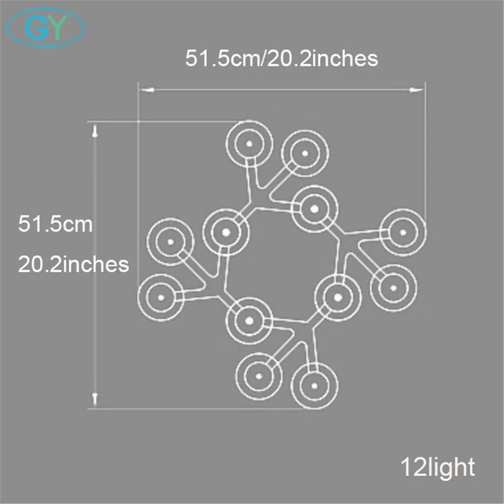 Белый 9/12/15/18/21/24/30/36 светильник светодиодный Люстра Арт Деко дизайн круг люстры обеденная гостиной потолочный светильник светодиодный светильник s - Цвет абажура: 12light