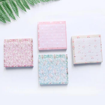 

Small fresh striped note pad Small Flowers Animals Self-Adhesive Memo Pad Sticky Notes Sticker Label School Office Supply