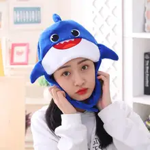Yfashion Women Cute Funny Shark Short Plush Headgear Hat Fashion Baby Shaped Photo Props Costume Hats Headgears Femme