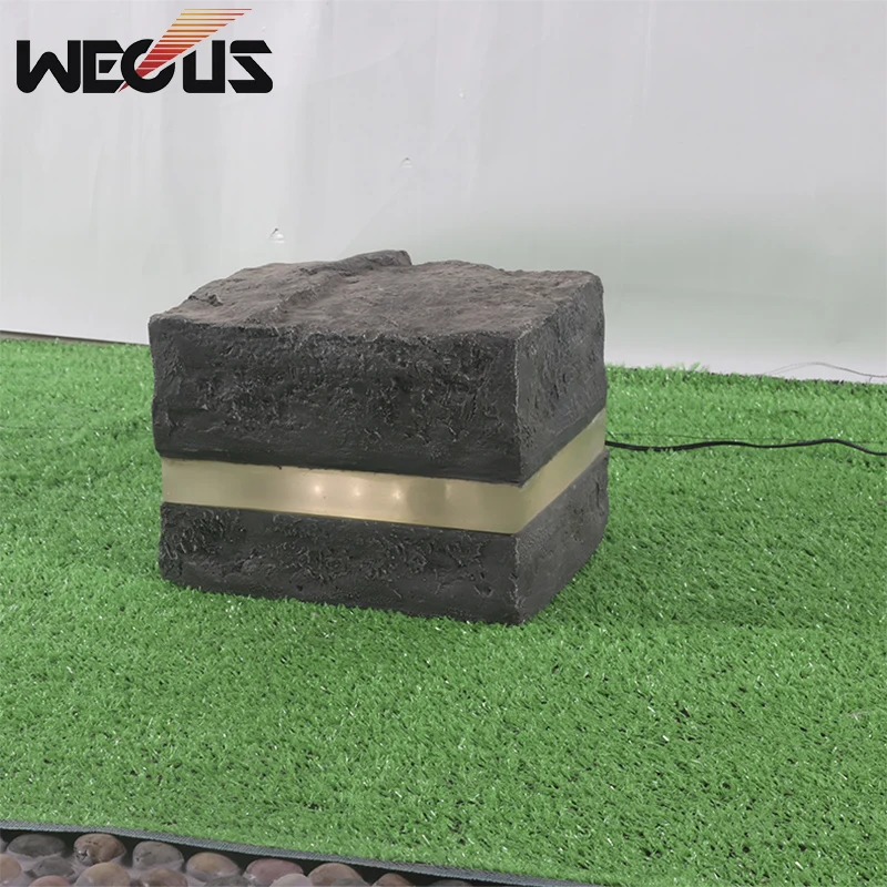 Frp  Lawn stone Lamps Waterproof  Creative Decorative Modern Stone Style Yard Path Garden Outdoor Landscaped
