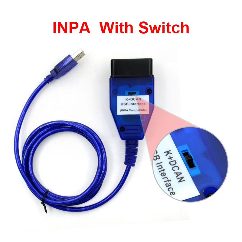 Для BMW INPA K+ CAN K CAN INPA с чипом FT232RL с переключателем для BMW INPA K DCAN USB интерфейсный кабель для BMW K CAN Inpa - Цвет: inpa with switch