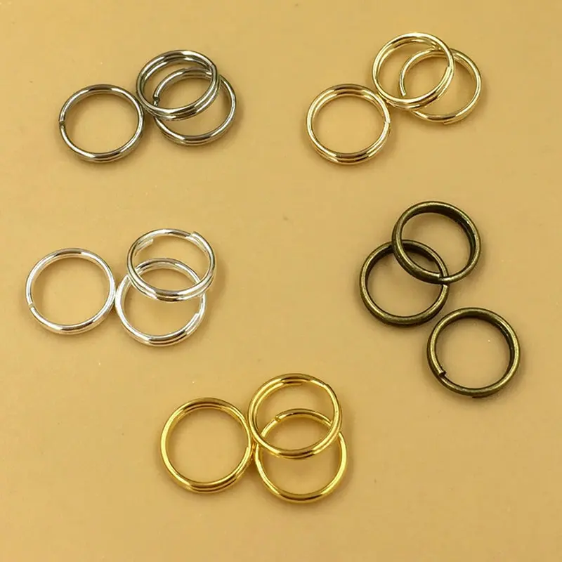 

jump rings DIY Handcraft Materials Plain End Spiral metal double Ring Closed Loop Gold Silver Bronze Color 8mm 100pcs/lot
