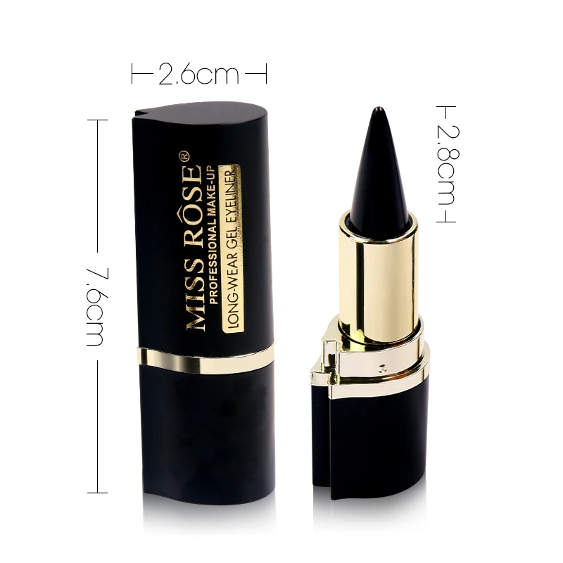 Miss Rose Matte Black Eyeliner Quick Dry Waterproof Long Lasting Makeup Easy to Wear Eye Liner Gel Make Up Miss Rose Matte Black Eyeliner Quick Dry Waterproof Long Lasting Makeup Easy to Wear Eye Liner Gel Make Up